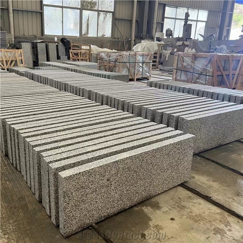 China Rice Grain White Granite Flamed Granite Thick Slabs