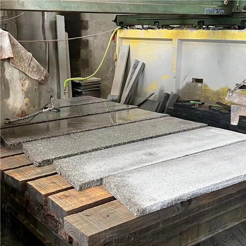 China Rice Grain White Granite Flamed Granite Thick Slabs