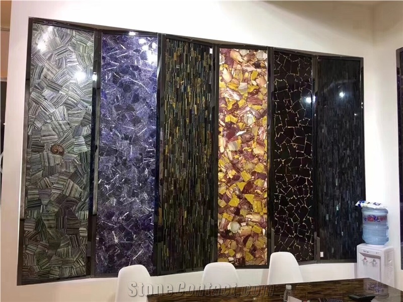 Agate Wall Panels Semiprecious Stone Tiles