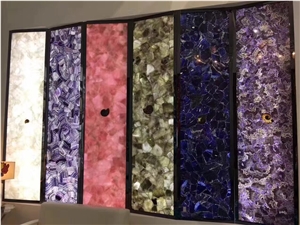 Agate Wall Panels Semiprecious Stone Tiles