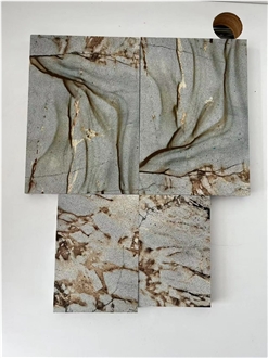 Blue Marine Quartzite Laminated Backed  Honeycomb Panels