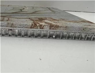 Blue Marine Quartzite Laminated Backed  Honeycomb Panels
