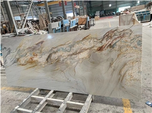 Fusion Gold Quartzite Luxury Slab Laminated Honeycomb Panels
