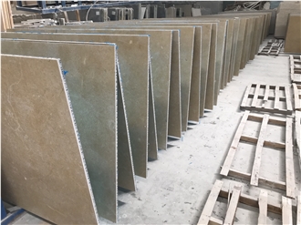 Mayotte Beige Limestone Slab Tile Laminated Honeycomb Panels