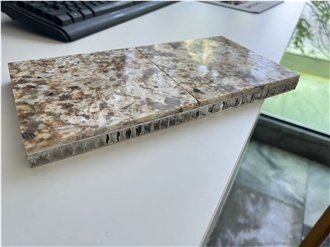 Typhoon Gold Granite Tile Laminated Backing Honeycomb Panels