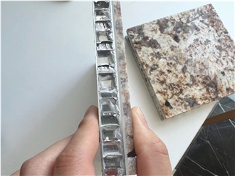 Typhoon Gold Granite Tile Laminated Backing Honeycomb Panels