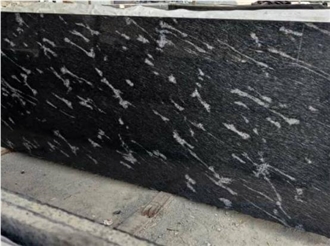 Fish Black Granite Slabs