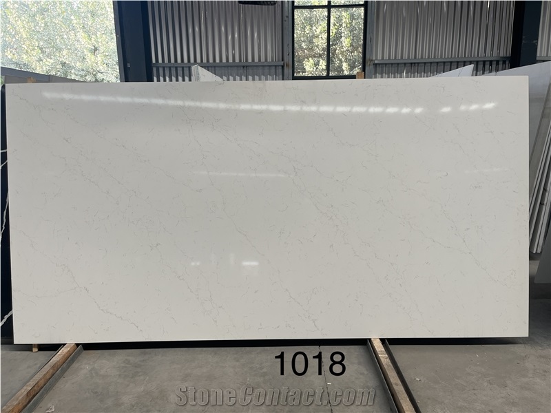 Calacatta Quartz Slabs Glossy Solid Surface