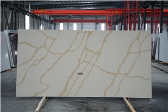 Classic Calacatta Quartz Slabs High Quality Engineered