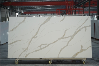 Classic Calacatta Quartz Slabs High Quality Engineered