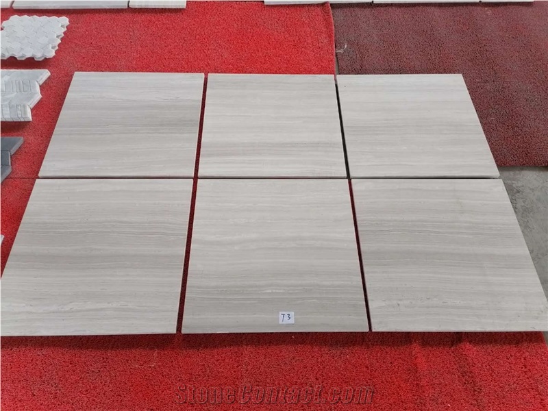 White Wood Marble Tiles Flooring