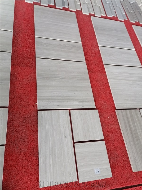 White Wood Marble Tiles Flooring
