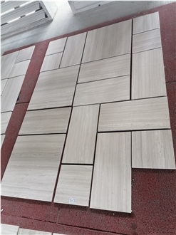 White Wood Marble Tiles Flooring