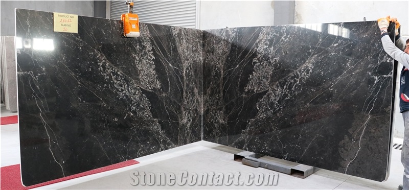 Darius Black Marble Slabs - 23012
