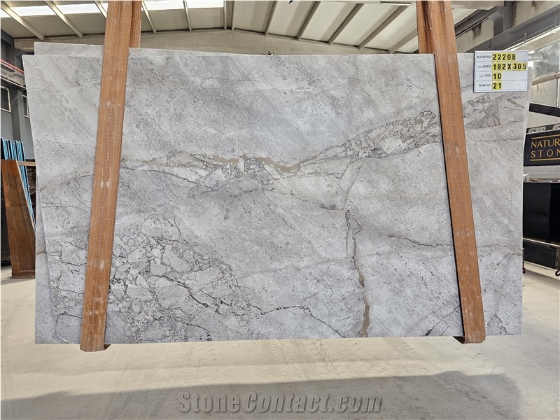 Gaia Grey Marble Slabs- 22208