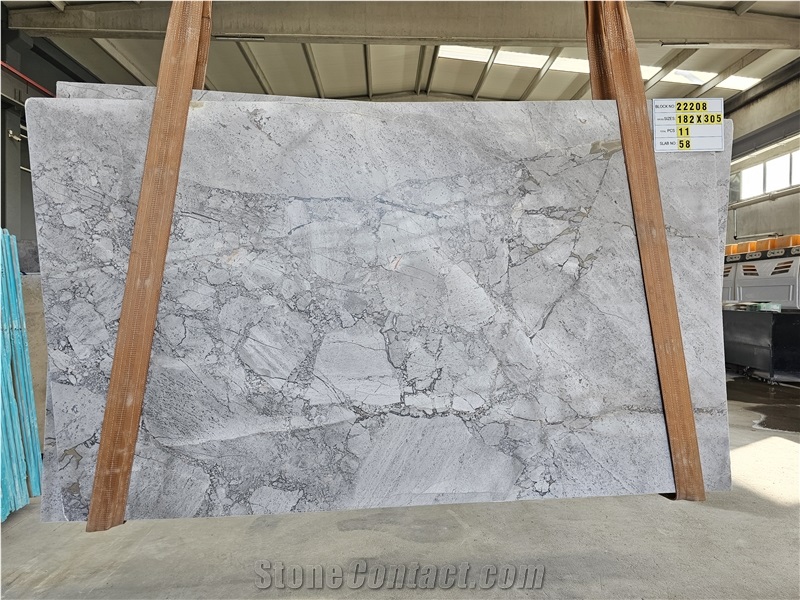 Gaia Grey Marble Slabs- 22208