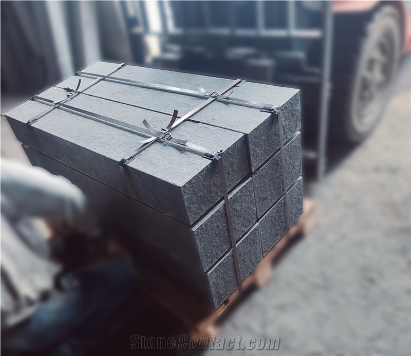 Ukrainian Basalt Black Moon Block Steps