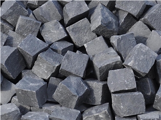 Ukrainian Basalt Black Moon, Split  Cubes