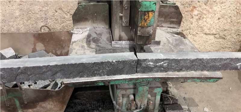 Ukrainian Gabbro Diabase Dark Magma Kerbstone