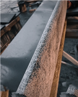 Ukrainian Gabbro Diabase Dark Magma Pool Edge Tiles