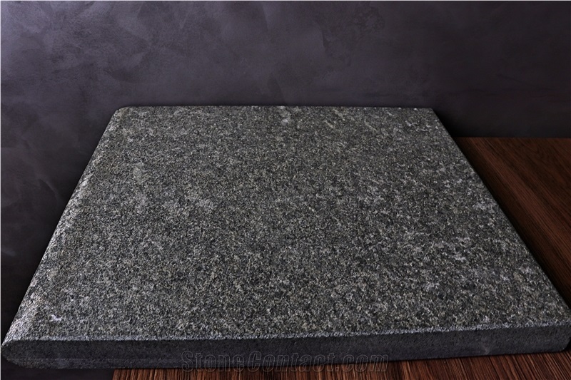 Ukrainian Gabbro Diabase Dark Magma Pool Edge Tiles