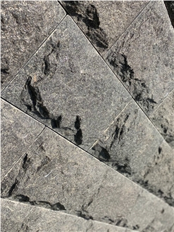 Ukrainian Gabbro Diabase Dark Magma Split Wall Stone