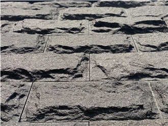 Ukrainian Gabbro Diabase Dark Magma Split Wall Stone