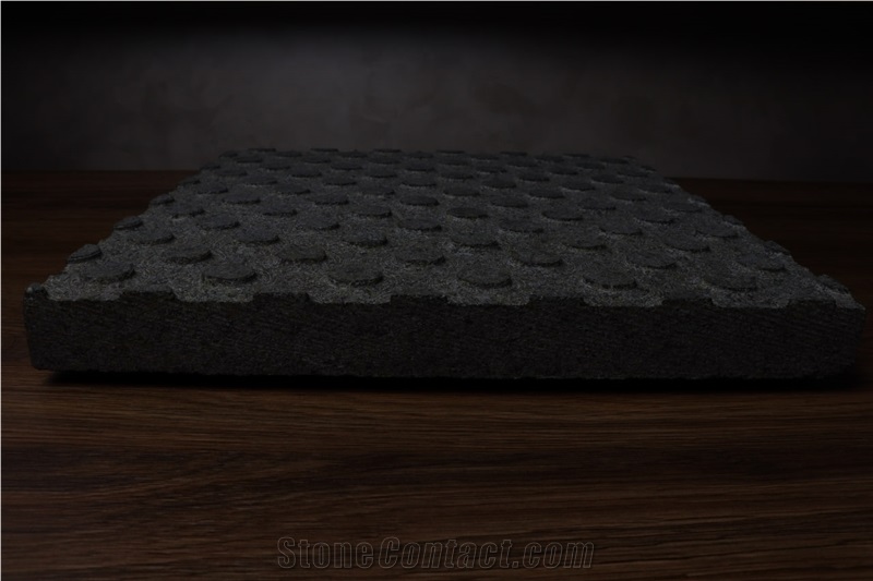 Ukrainian Gabbro Diabase Dark Magma Tactile Pavers