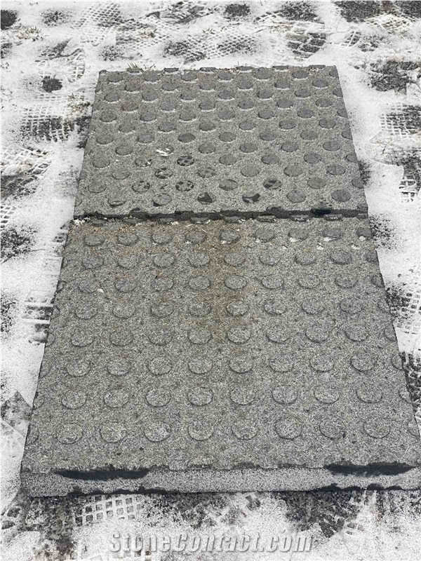Ukrainian Gabbro Diabase Dark Magma Tactile Pavers