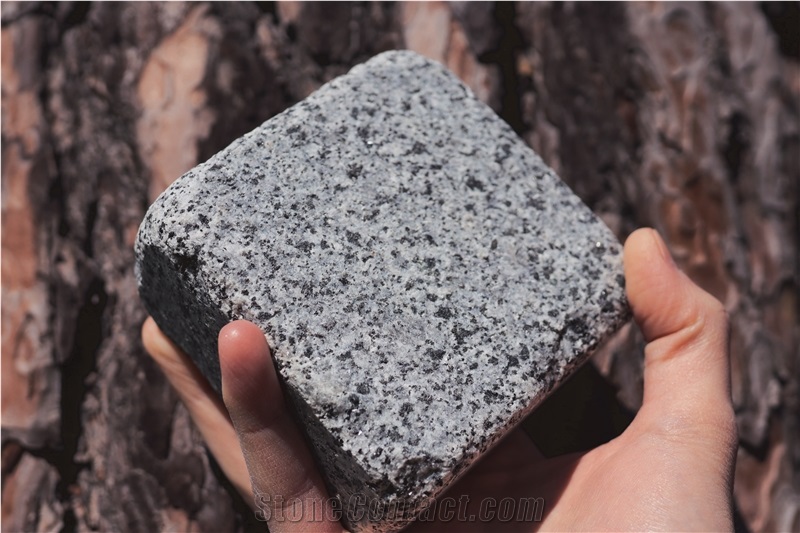 Ukrainian Granite White House Sawn-Tumbled  Cubes