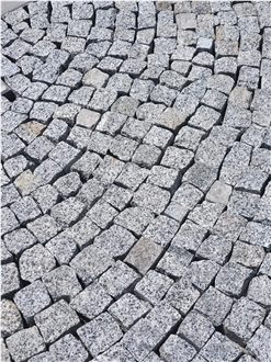 Ukrainian Granite White House, Split Cubes