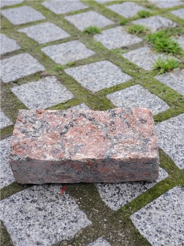 Ukrainian Red Crystal Granite Split Wall Stone Bricks