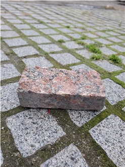 Ukrainian Red Crystal Granite Split Wall Stone Bricks