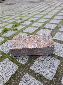 Ukrainian Red Crystal Granite Split Wall Stone Bricks