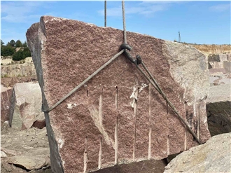 Ukrainian Red Pomegranate Granite Raw  Blocks