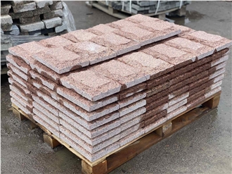 Ukrainian Red Pomegranate Granite Split Wall Stone
