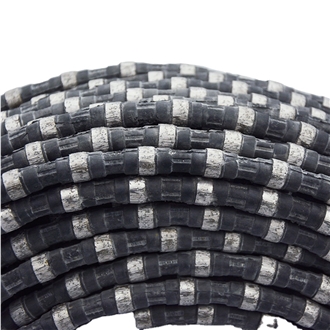 Rubber Coated Quarry Diamond Wire Saw Rope For Mining