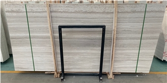 Polished Chinese White Wooden Marble Tiles For Wall
