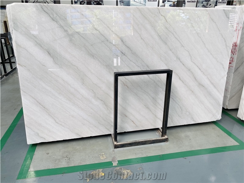 Polished Guangxi White Marble Slabs For Wall And Floor