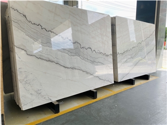 Polished Guangxi White Marble Slabs For Wall And Floor