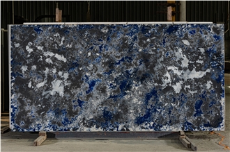 Ocean Blue Granite Look Quartz Slabs