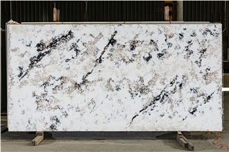 White Granite Look Quartz Slabs