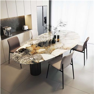 Brazil Pandora White Granite Stone Table Tops Applications