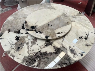 Brazil Pandora White Granite Stone Table Tops Applications