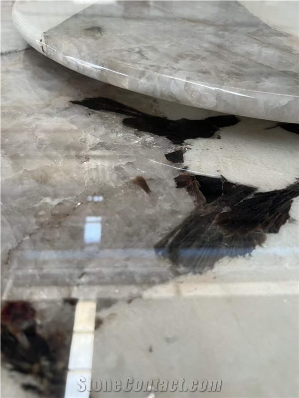 Brazil Pandora White Granite Stone Table Tops Applications
