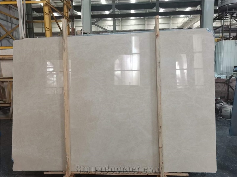 Burdur Crema Beige Marble Slabs For Flooring Use