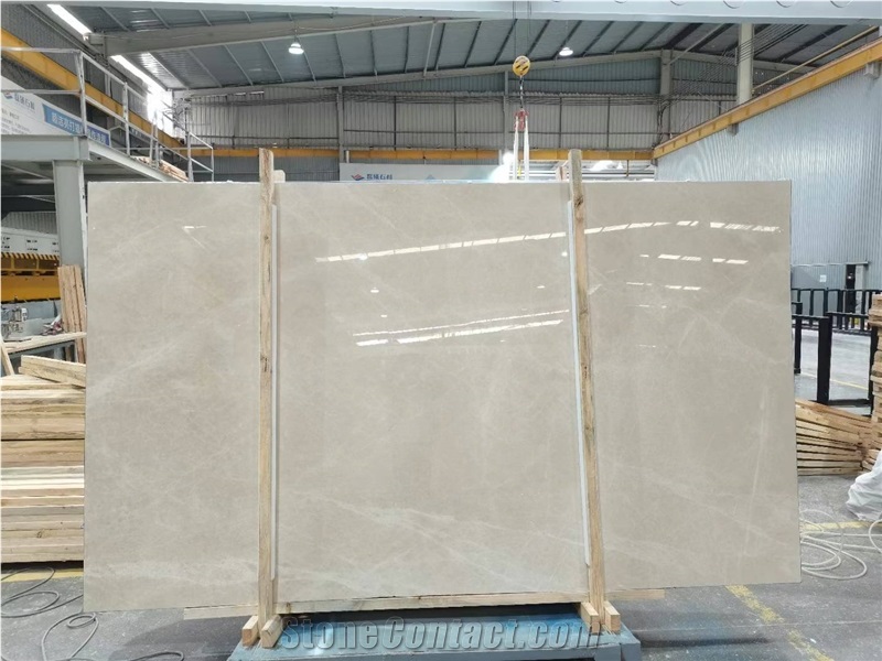 Burdur Crema Beige Marble Slabs For Flooring Use