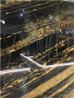 China Athens Portoro Marble Slabs Decoration Applications