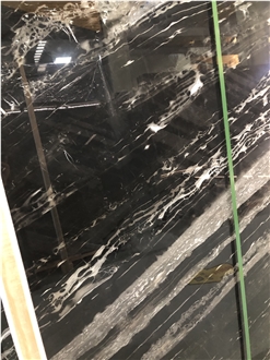 China Athens Portoro Marble Slabs Decoration Applications