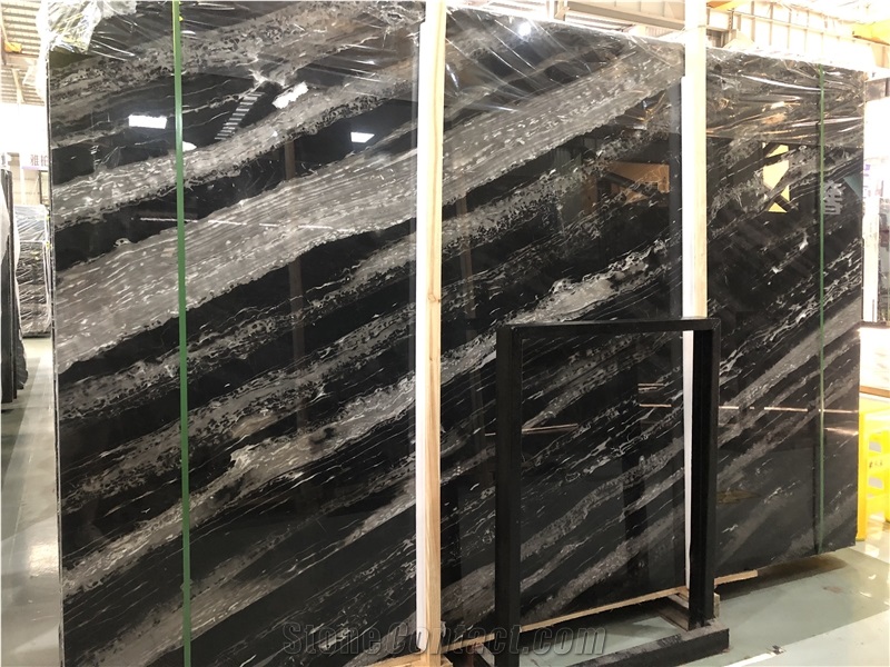 China Athens Portoro Marble Slabs Decoration Applications